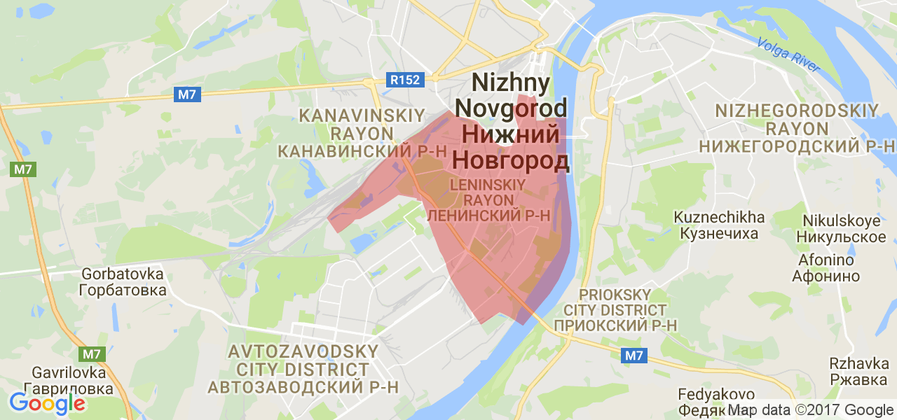 Карта нижнего новгорода с